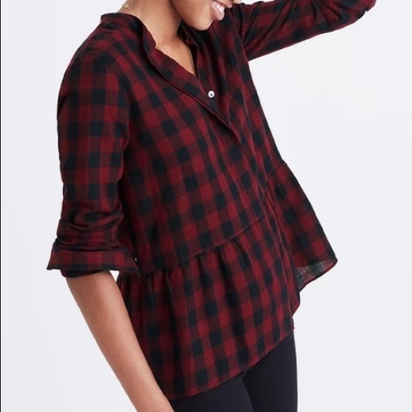 Madewell Buffalo Plaid Top - Picture 3 of 5